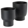 Zestaw 2 doniczek/ osłonek Fulda czarne