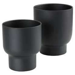 Zestaw 2 doniczek/ osłonek Fulda czarne