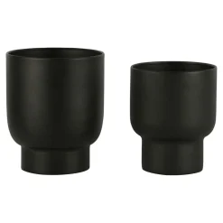 Zestaw 2 doniczek/ osłonek Fulda czarne
