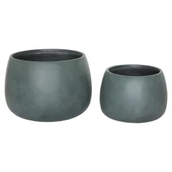 Zestaw 2 doniczek Stanbury szaro-zielone