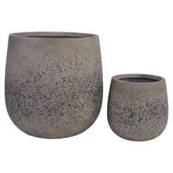 Zestaw 2 doniczek Sutton szare
