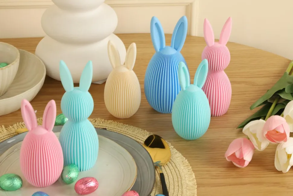 Zestaw 2 figurek wielkanocnych jajek niebieskich