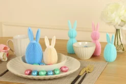 Zestaw 2 figurek wielkanocnych jajek niebieskich