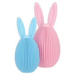 Zestaw 2 figurek wielkanocnych jajek różowe i niebieskie