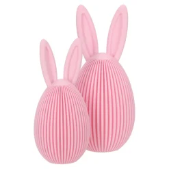 Zestaw 2 figurek wielkanocnych jajek różowych