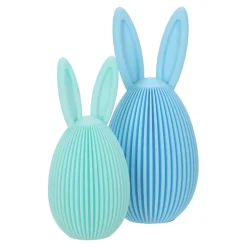 Zestaw 2 figurek wielkanocnych jajek      niebieskie i turkusowe