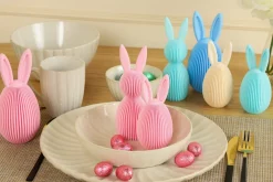 Zestaw 2 figurek wielkanocnych jajek turkusowe i beżowe