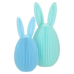 Zestaw 2 figurek wielkanocnych jajek turkusowe i niebieskie