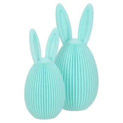 Zestaw 2 figurek wielkanocnych jajek turkusowych