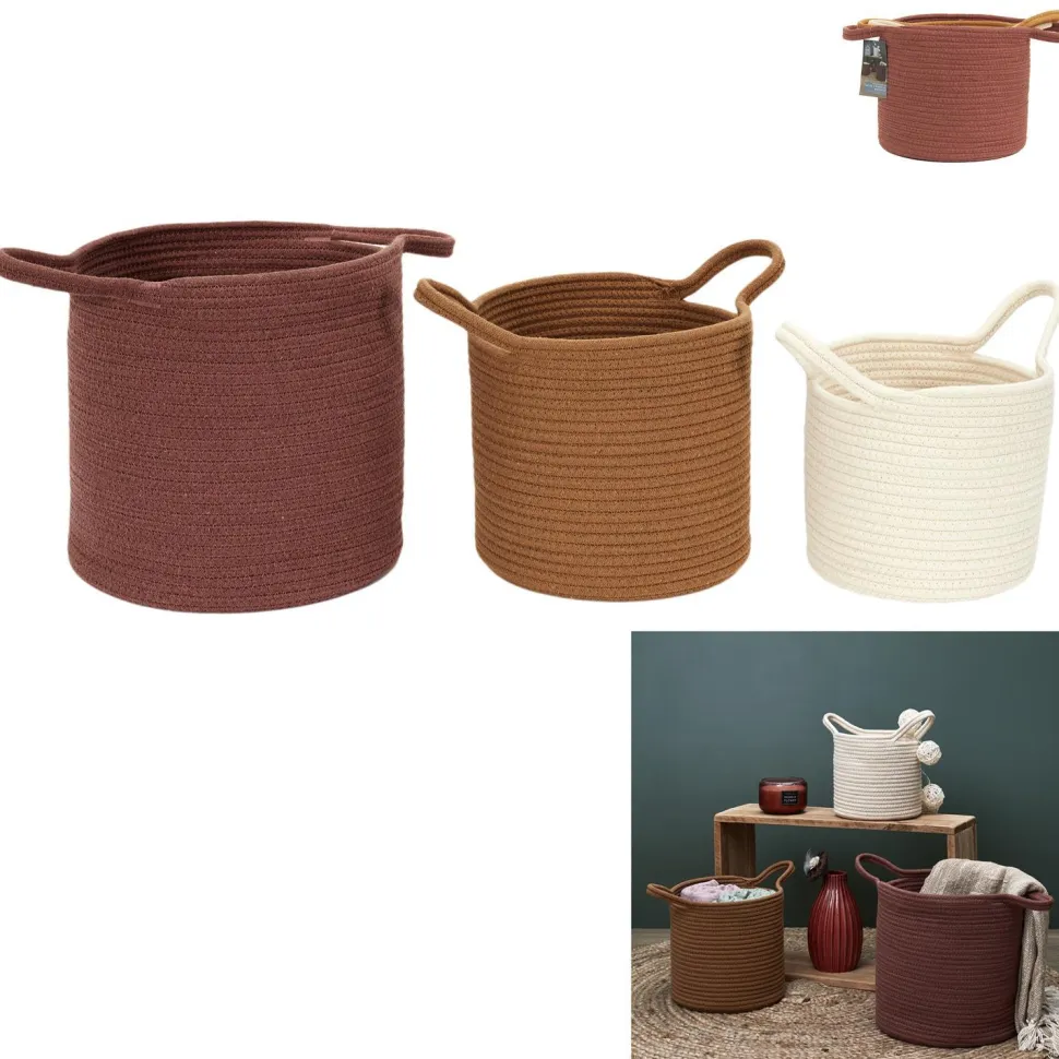 Zestaw 3 koszy Bali boho