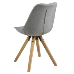 Zestaw 2 krzeseł Dima light grey tapicerowane