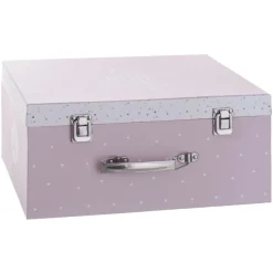 Zestaw 3 kufrów dziecięcych różowe