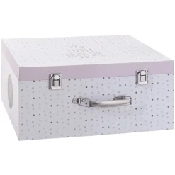 Zestaw 3 kufrów dziecięcych różowe