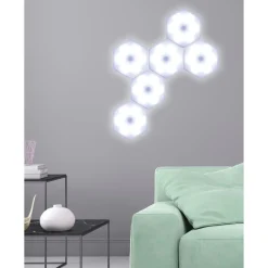Zestaw 6 lampek ściennych Hexagonal