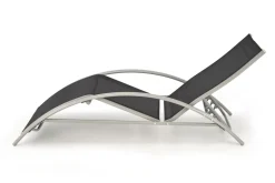 Zestaw 2 leżaki + stolik Garith czarny