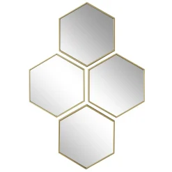 Zestaw 4 luster Diamond złoty