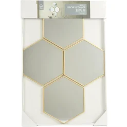 Zestaw 4 luster Diamond złoty