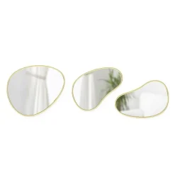 Zestaw 3 luster Hubba Pebble złote