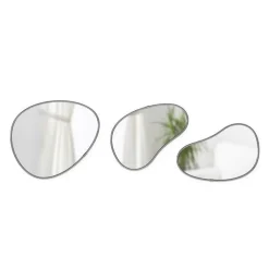 Zestaw 3 luster Hubba Pebble metal