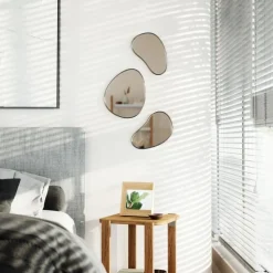 Zestaw 3 luster Hubba Pebble metal