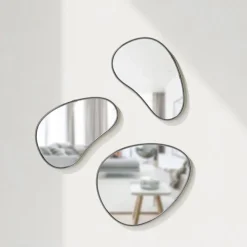 Zestaw 3 luster Hubba Pebble metal