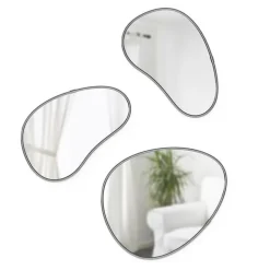 Zestaw 3 luster Hubba Pebble metal