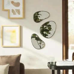 Zestaw 3 luster Hubba Pebble metal