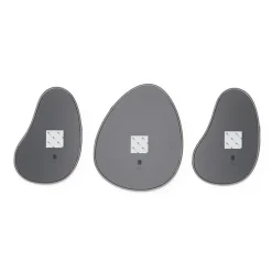 Zestaw 3 luster Hubba Pebble metal