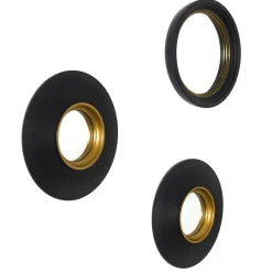 Zestaw 3 luster Oko czarne