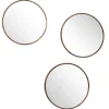Zestaw 3 luster Toronto, okrągłych,       orzech 26cm