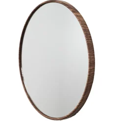 Zestaw 3 luster Toronto, okrągłych, orzech 26cm