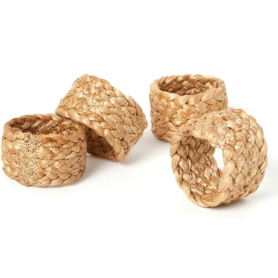 Zestaw 4 obrączek na serwetki jutowe