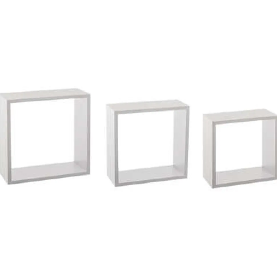 Zestaw 3 półek ściennych Fixy L biały