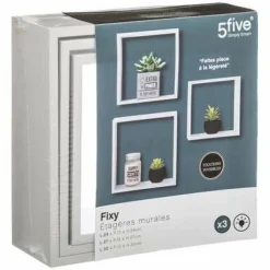 Zestaw 3 półek ściennych Fixy L biały