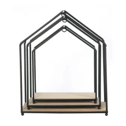 Zestaw 3 półek Filaire czarny/naturalny