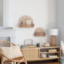 Zestaw 2 półek Wonder rattanowe
