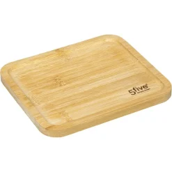 Zestaw 4 pojemników na przyprawy Seramik na podstawce bambusowej