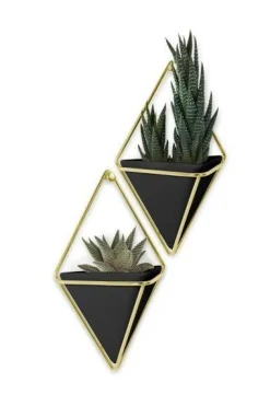 Zestaw 2 pojemników S Trigg czarny/złoty