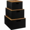 Zestaw 3 pudełek Bava czarne