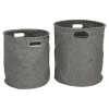 Zestaw 2 pudełek filcowych okragłe szare