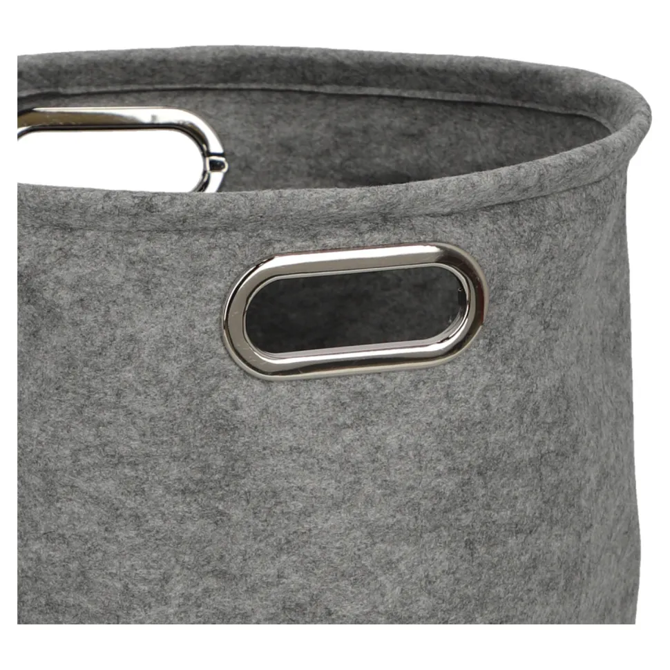 Zestaw 2 pudełek filcowych okragłe szare