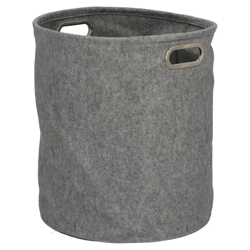 Zestaw 2 pudełek filcowych okragłe szare