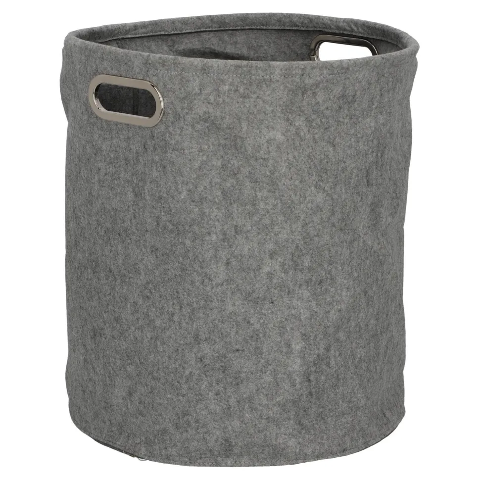 Zestaw 2 pudełek filcowych okragłe szare