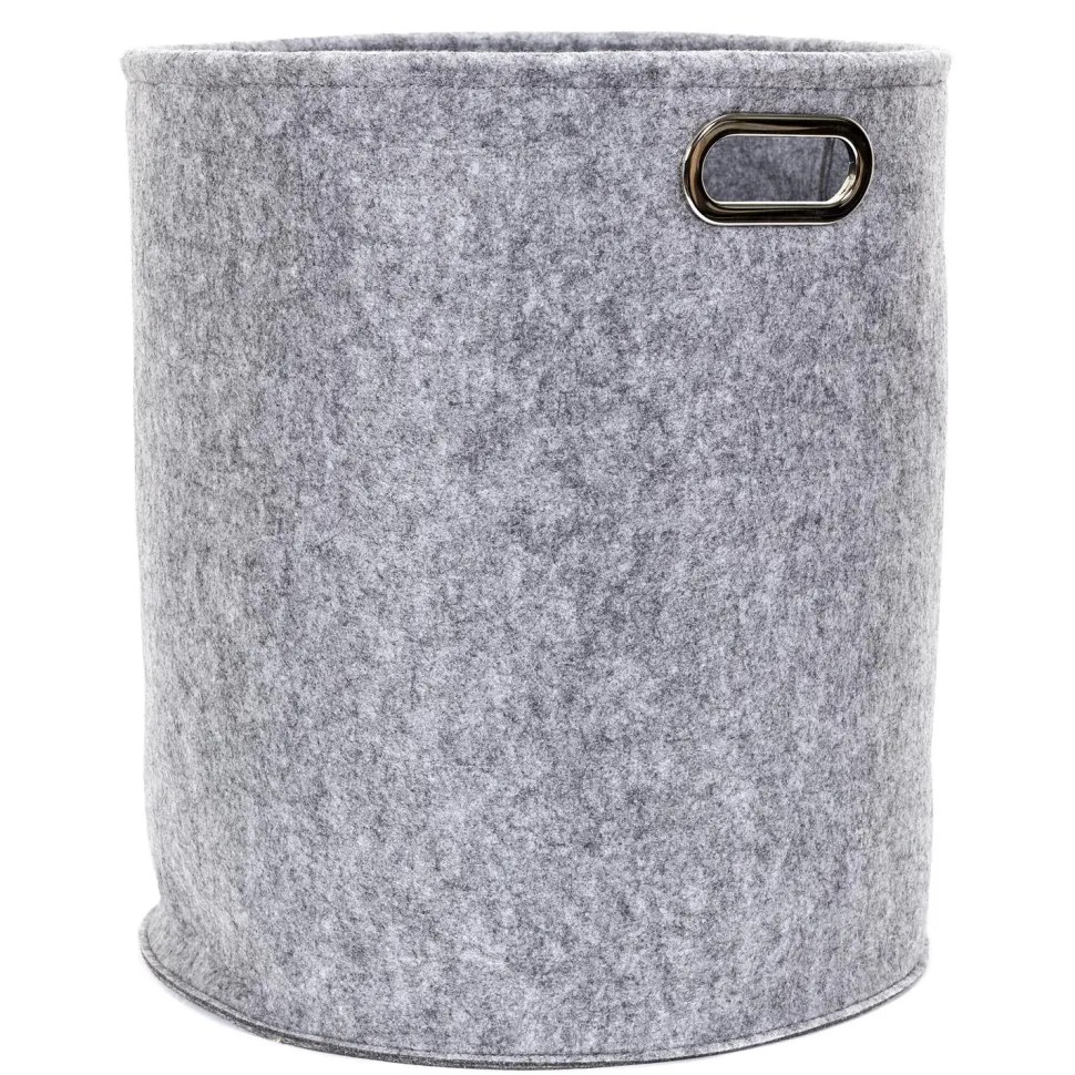 Zestaw 2 pudełek filcowych okragłe szare