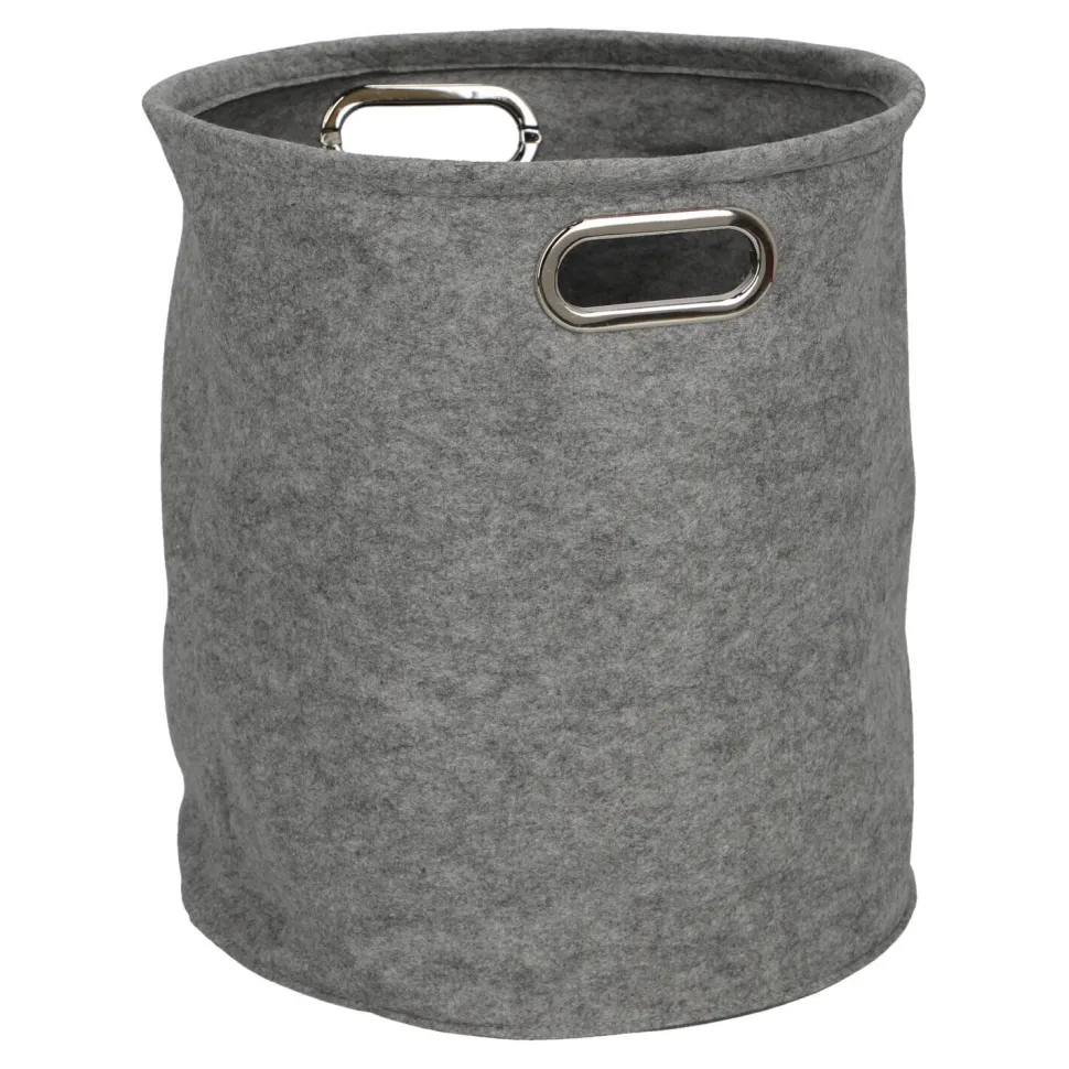Zestaw 2 pudełek filcowych okragłe szare