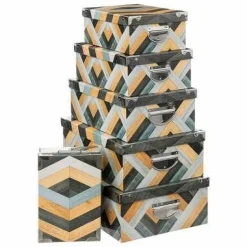 Zestaw 6 pudełek Marquetry