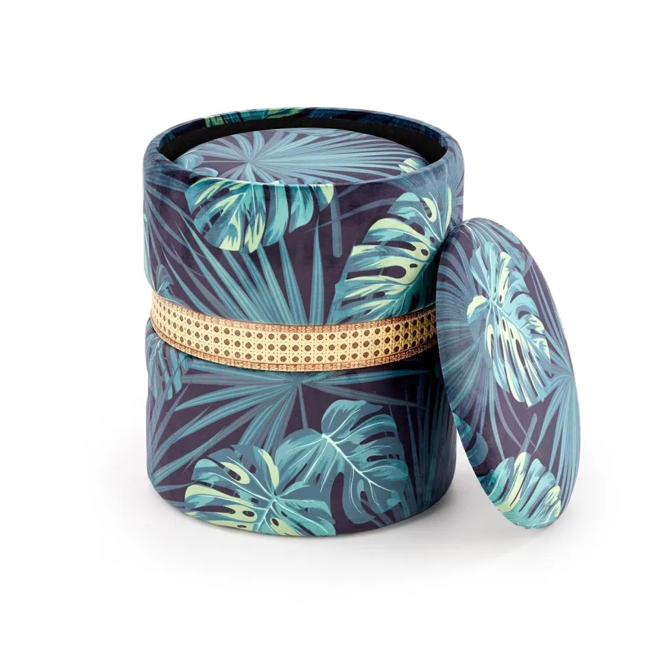 Zestaw 2 puf Dadra zielone ze schowkiem