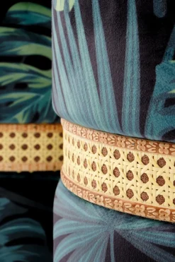 Zestaw 2 puf Dadra zielone ze schowkiem