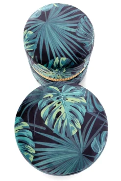 Zestaw 2 puf Dadra zielone ze schowkiem