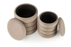 Zestaw 2 puf Gabael beżowy